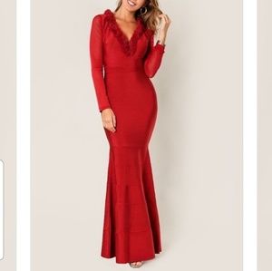 GORGEOUS FAUX FUR BANDAGE DRESS